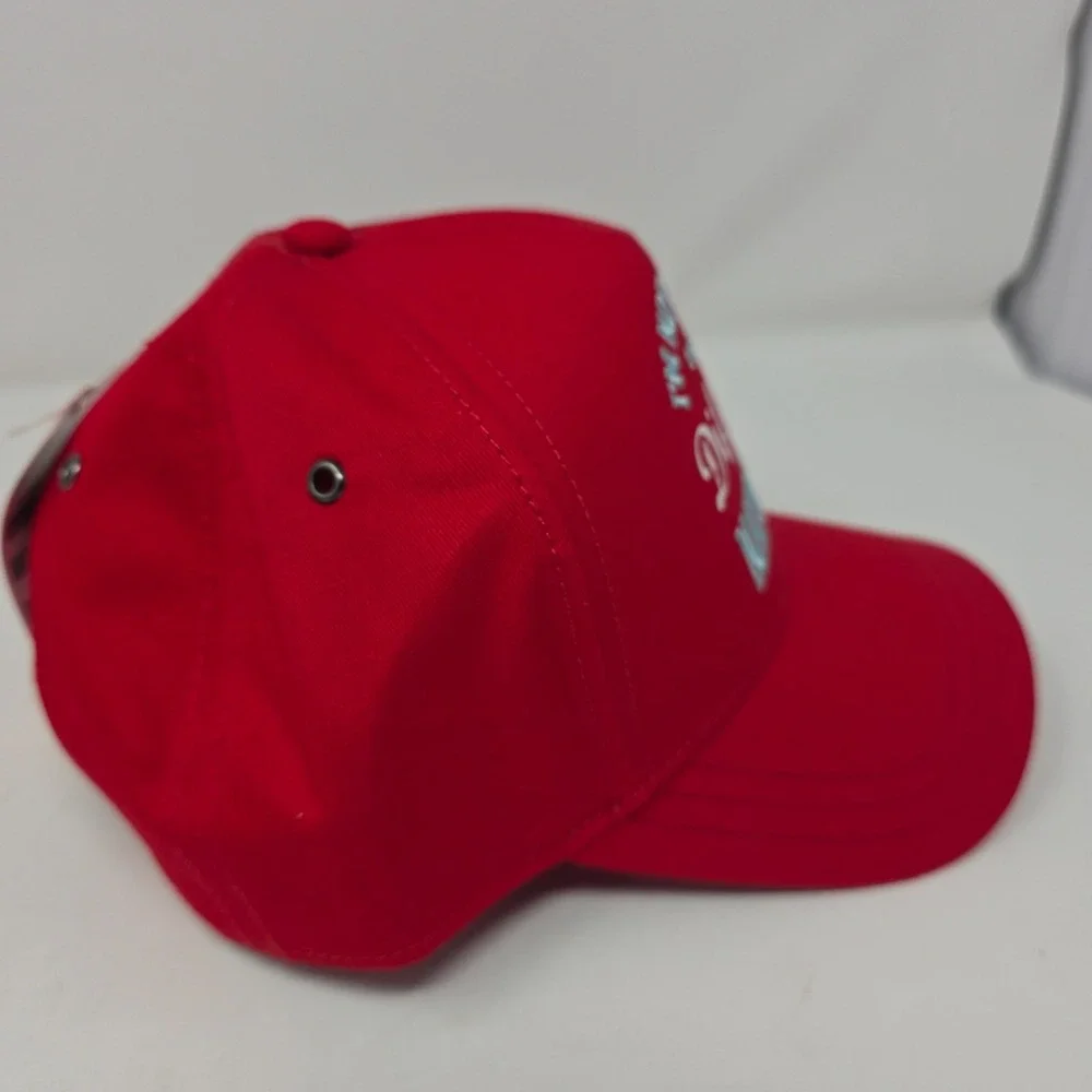 HYP Baseball Cap Mens Crimson Red Hat Embroidered Text Spellout Y2K Apparel NWT